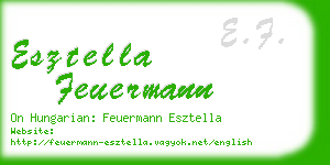 esztella feuermann business card